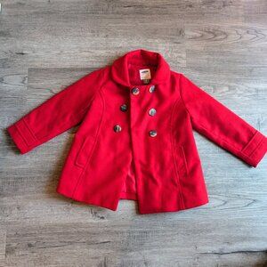 Gorgeous Red Coat for your little girl - Old Navy Red Peacoat Size 5